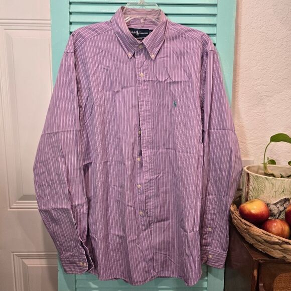 Men's Purple Striped Shirt - Picture 1 of 5